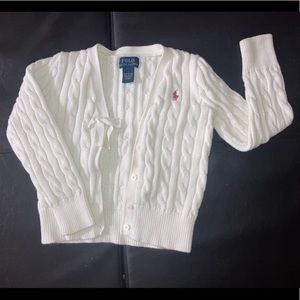 Polo by Ralph Lauren Girl’s White Cardigan Size 5